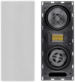 Monoprice Amber in-Wall Speaker 6.5-inch 3-Way Carbon Fiber Column with Ribbon Tweeter (Each)