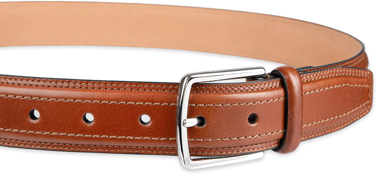 Cole Haan Men’s Leather Dress Belt – Polished Brown, Tan, or Cognac for Work or Formal Wear - Image 3