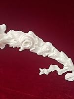 Vista 4 de Shabby Chic Hermoso blanco largo luna rosa muebles arquitectónicos apliques swag Onlay