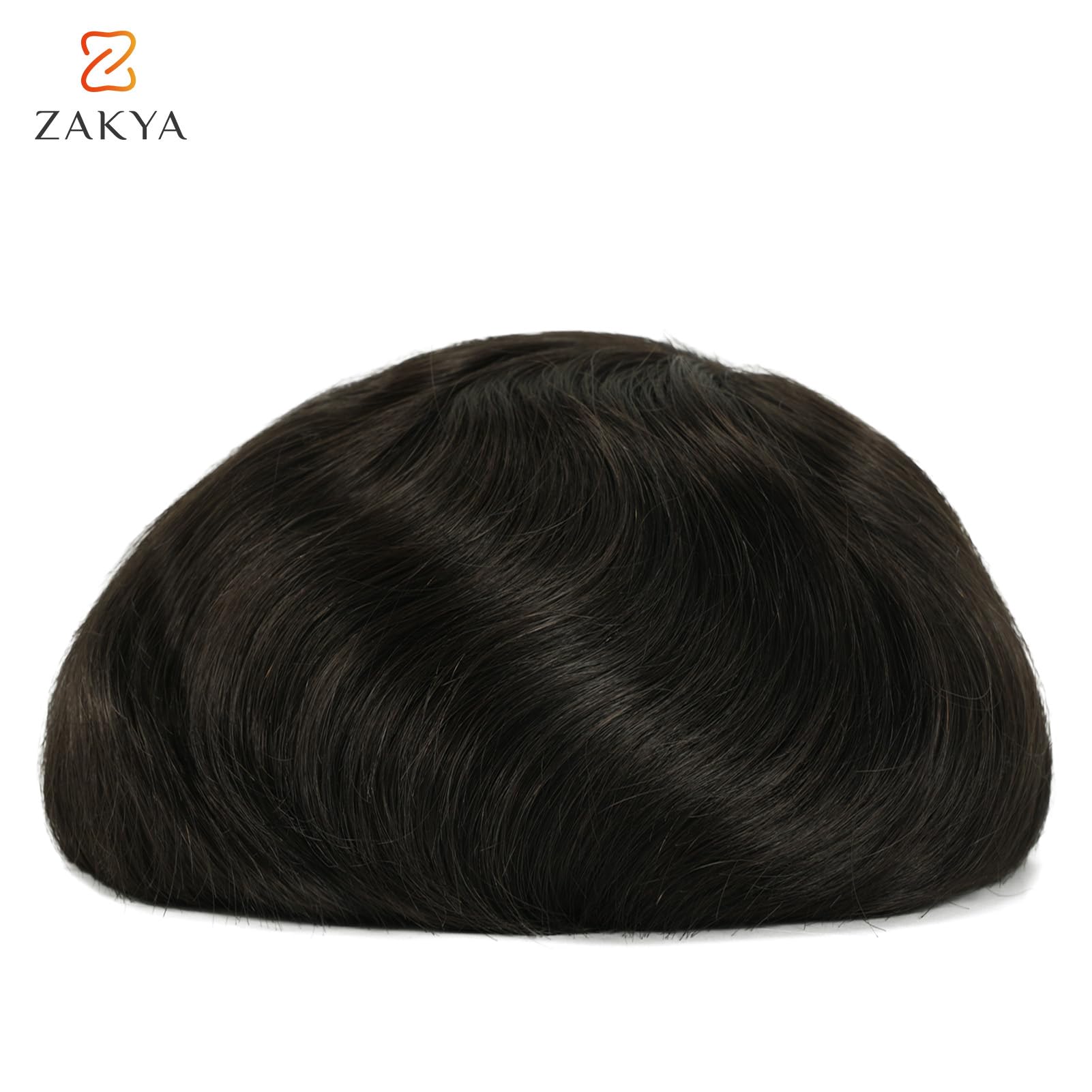 Zakya Capelli umani Toupet da uomo, 100% capelli veri, per uomo, sistema di ricambio per capelli, dimensioni base 20 x 25 cm