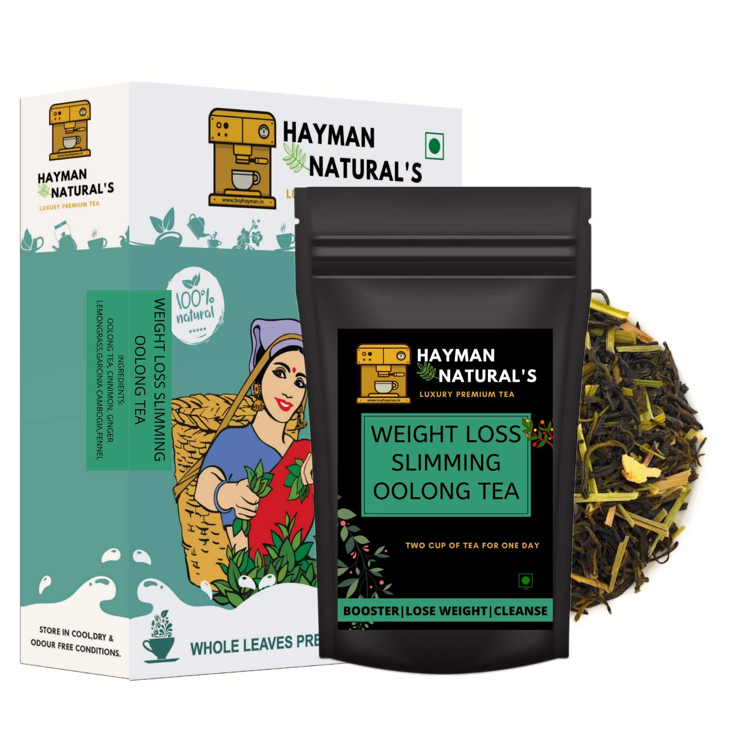 HAYMAN NATURALS Slimming Oolong Tea for Weight Loss and Belly Fat, Garcinia Cambogia, Lemongrass, 100% Natural, 56 Cups, 100 g (B08S3YGPL8) Amazon Price History, Amazon Price Tracker