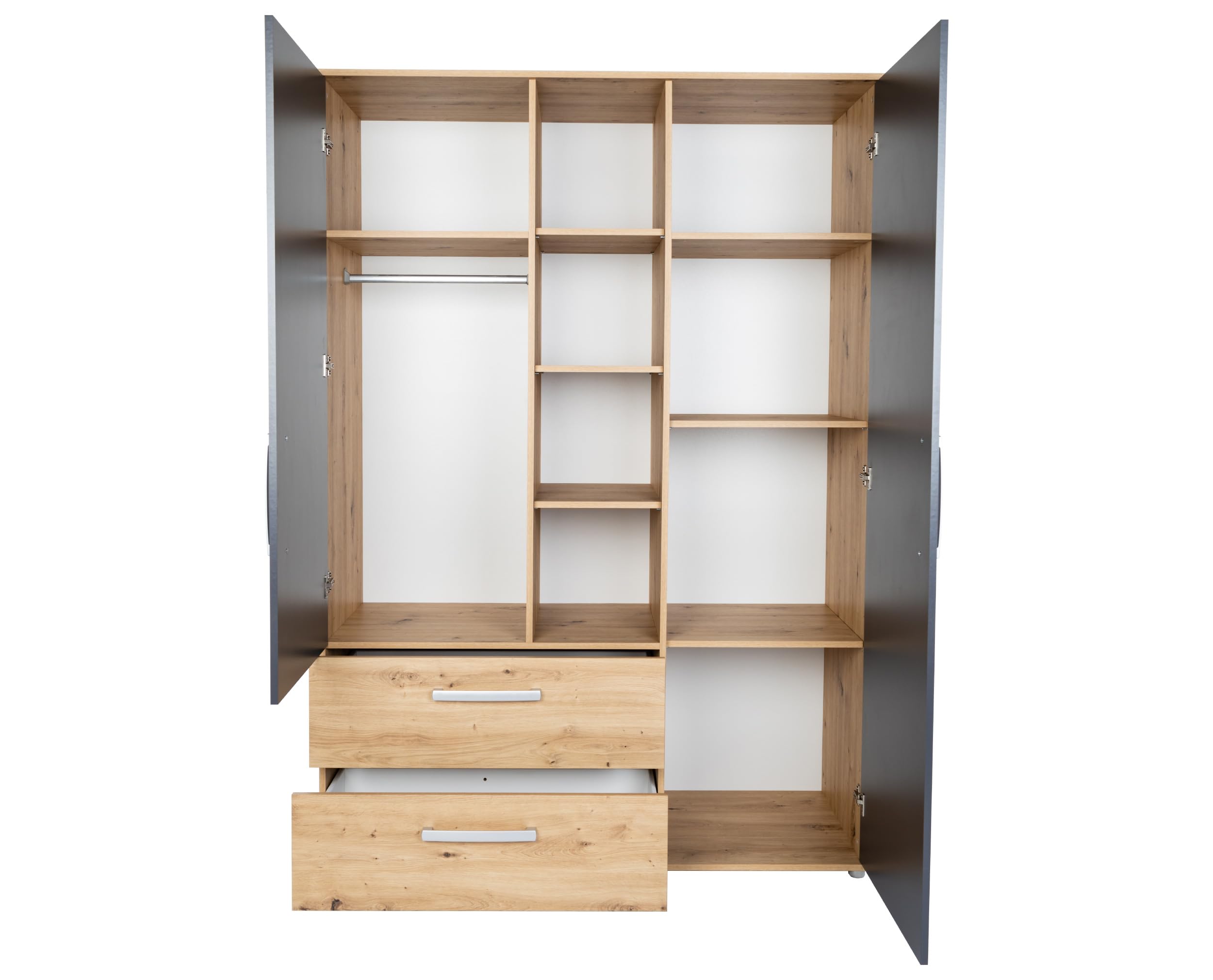 Jugendzimmer Set Alessio 4-TLG. Kleiderschrank Jugendbett 140 x 200 cm Bettschubkästen Schreibtisch