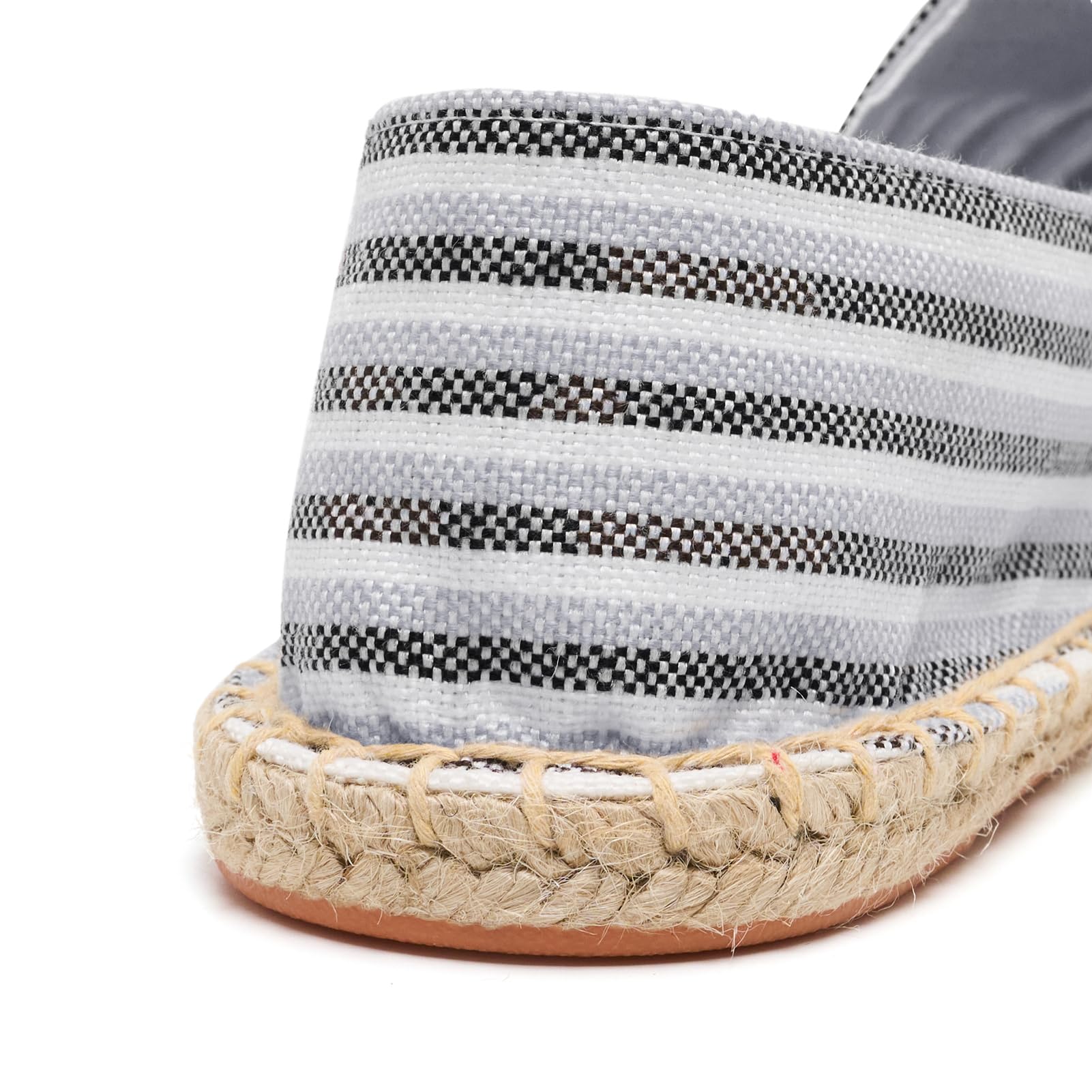 Alexis Leroy Espadryle męskie w paski, płócienne buty bez sznurowadeł z gumową podeszwą, letnie buty na co dzień