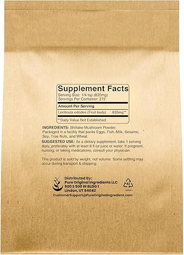 Miniatura 2 de PURE ORIGINAL INGREDIENTS Hongo Shiitake (8 oz) Seta de la Selva Negra, extracto de hierbas, suplemento tradicional.