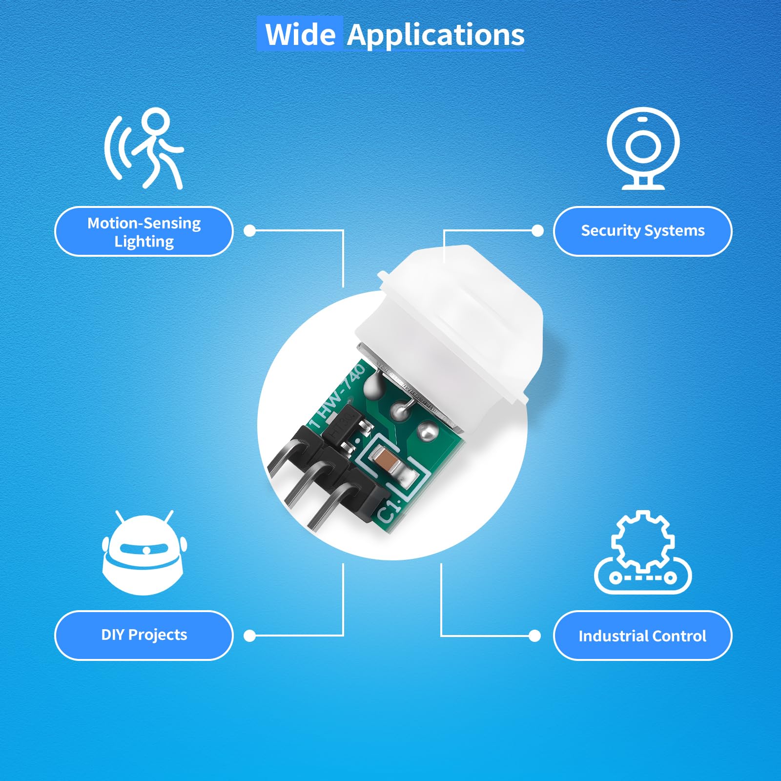 10Pcs Pir Sensor AM312 Mini Pir Motion Sensor Module Body Sensors Manual Motion Infrared IR Detector for AR duino