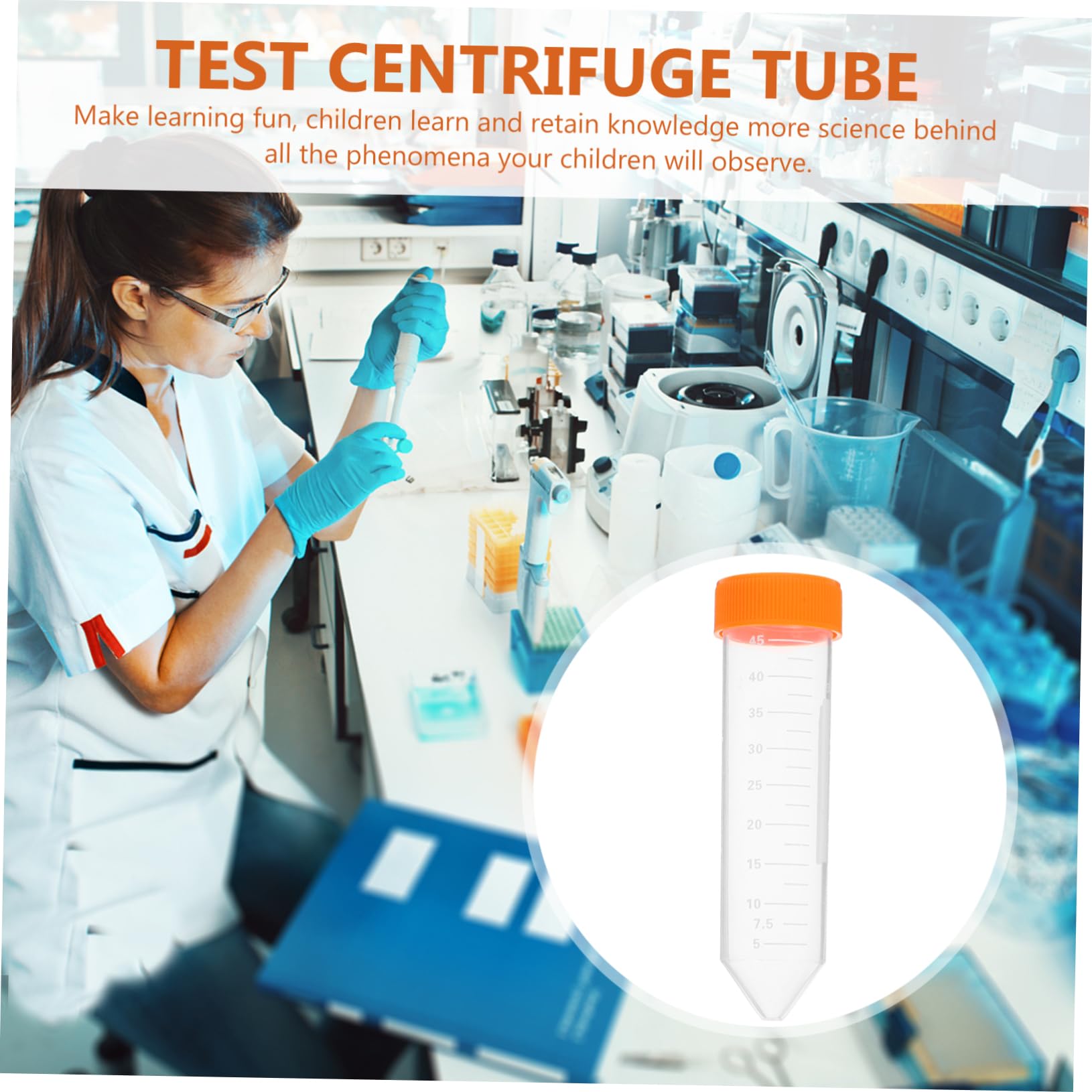 SOLUSTRE 50-ml Zentrifugenröhrchen aus Pp mit Skala für Laborversuche