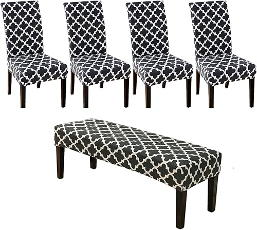 HAOYONG Funda para silla de comedor, funda para silla impresa, lavable, funda para silla Parsons, protector de asiento extraíble para comedor,