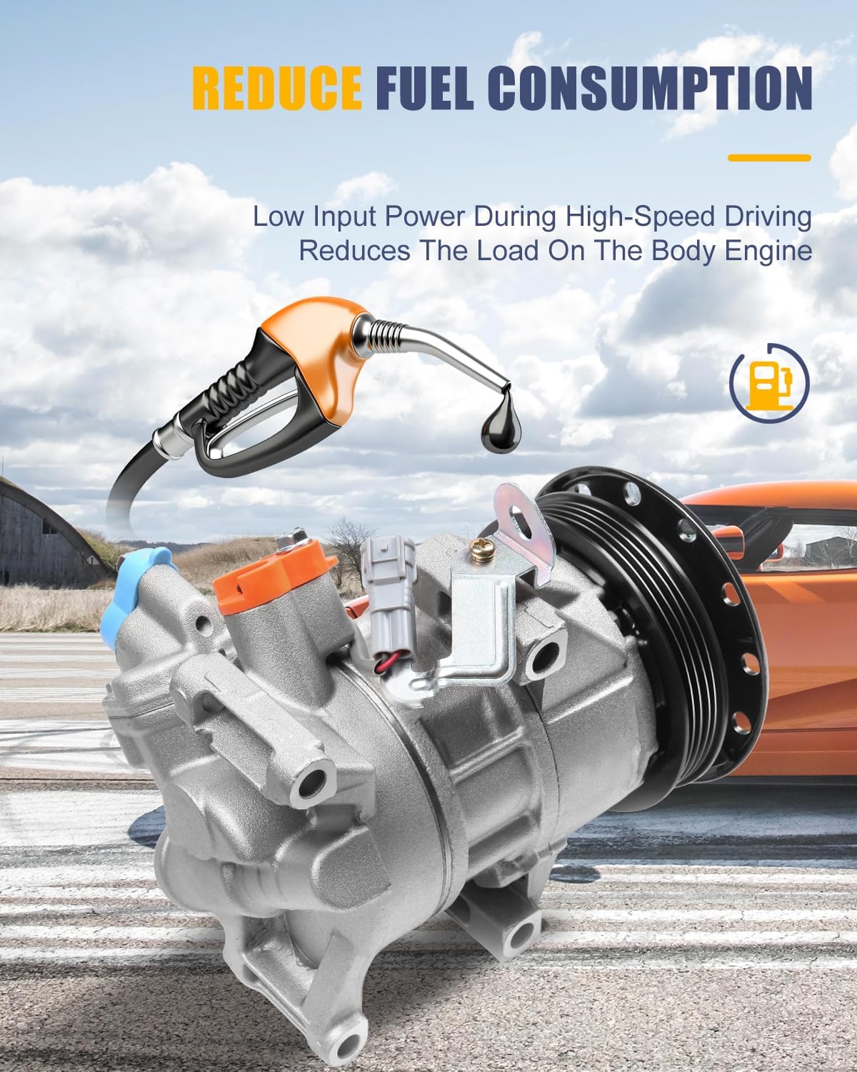 OCPTY AC Compressor fit for 2004-2006 for Scion xA 1.5L 2004-2006 for Scion xB 1.5L 4710606 5512151 7512151 254505