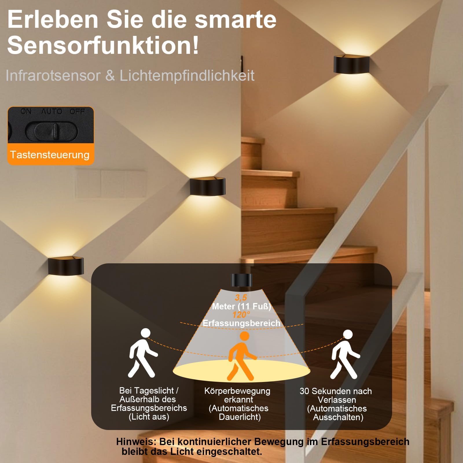 Akumulatorowa lampa ścienna z pilotem zdalnego sterowania, 4 sztuki, lampa ścienna wewnętrzna z czujnikiem ruchu, 3 kolory, oświetlenie ścienne, możliwość ponownego ładowania, reflektor ścienny,