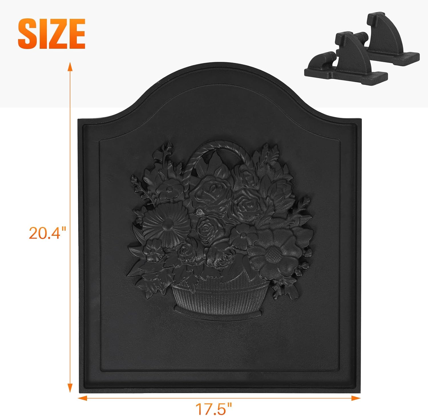 Wood Stove Steamer Cast Iron Fireback with Feet