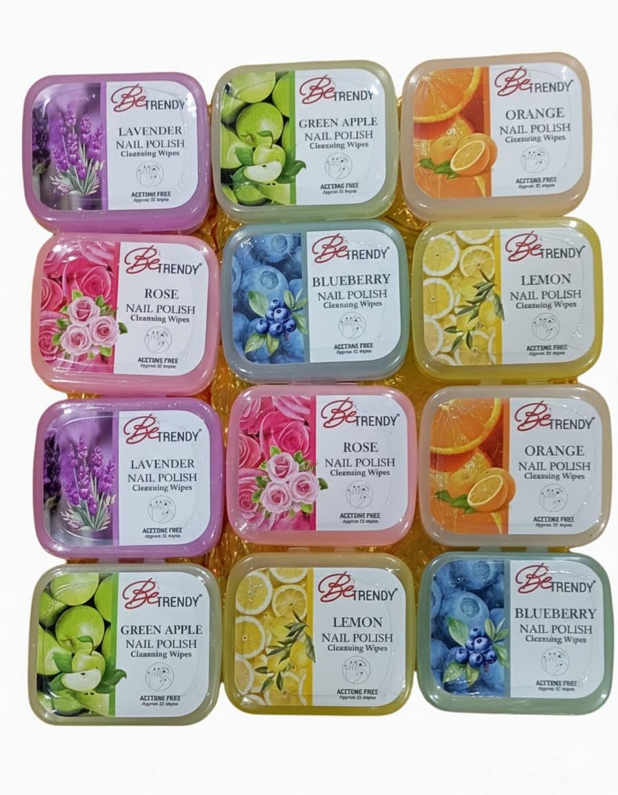 Be Trendy Nail Paint Remover Wipes | Easy & Hassle Free Nail Polish Removal Suit Case Shape Set of 4-image-24