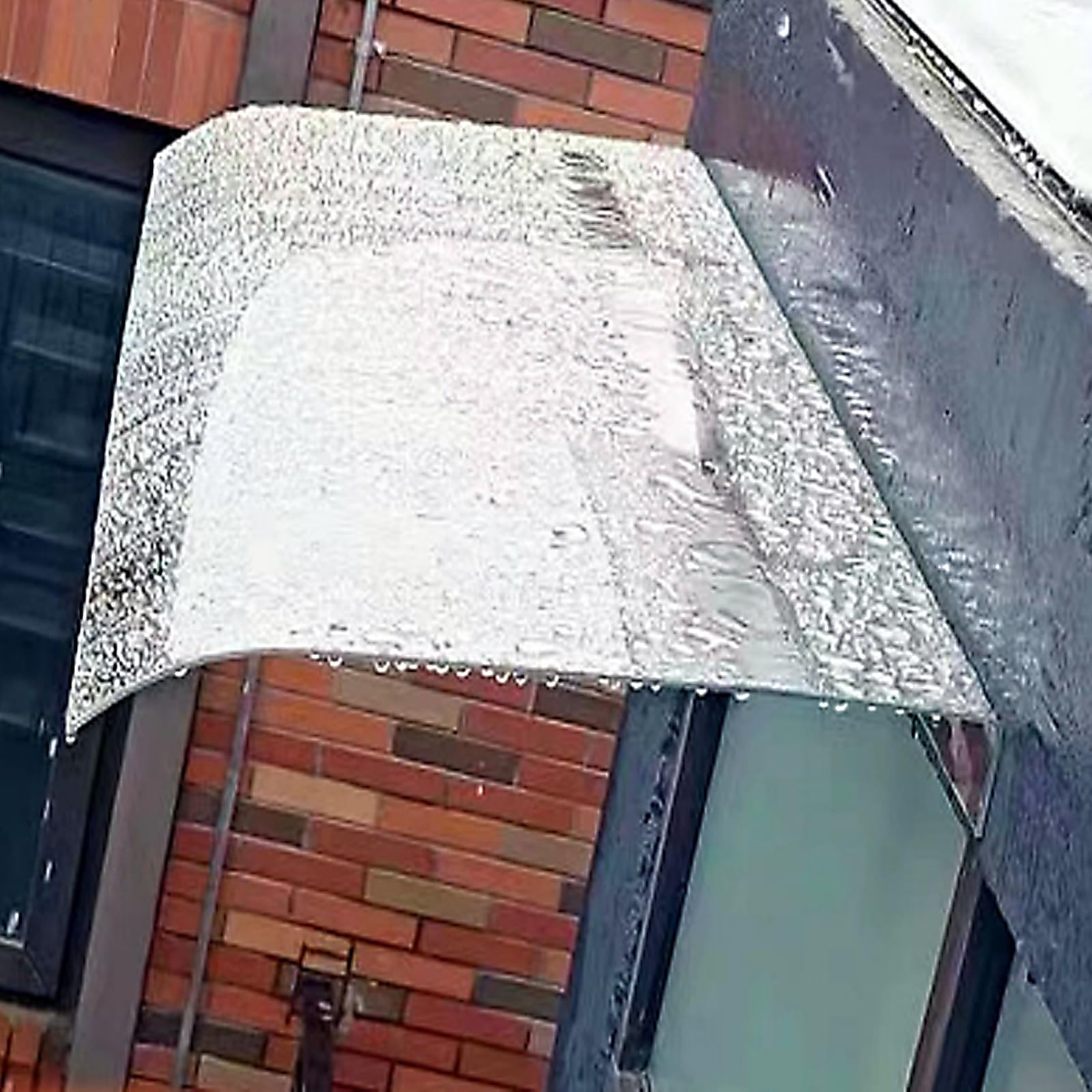 Pensilina Tettoia per Porta,Tendalino per Finestra,Pensilina Copriporta in Policarbonato Moderna,Pensilina Ingresso,Pensilina da Esterno di Protezione UV,per Cortile del Patio (50x250cm/20"x98")