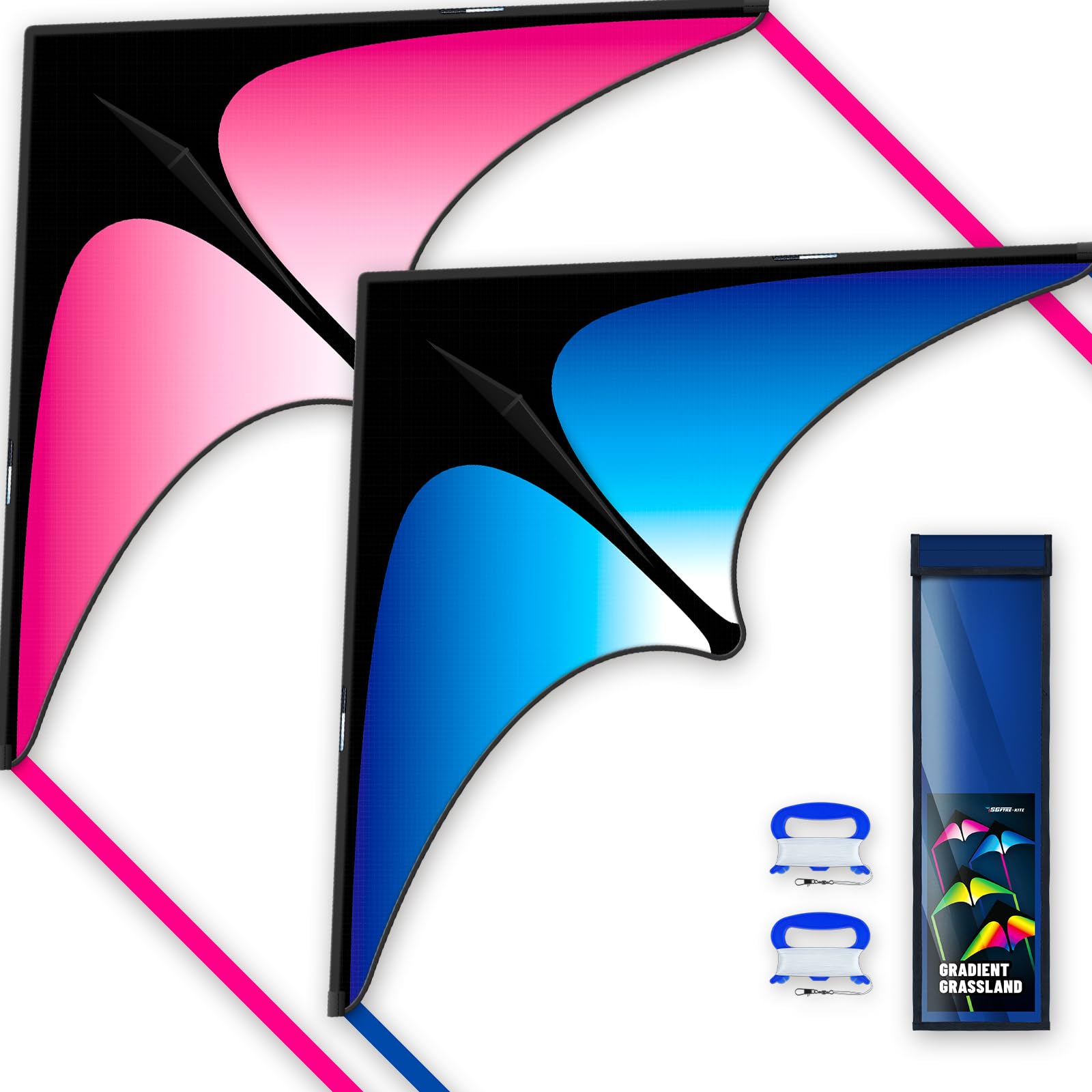 Delta Kite Three Set for Kids and Adults,Easy to Fly Adult Kites,Perfect Family Kite for Parks and Beach, Delta Kites for Fun Outdoor Activities