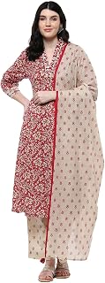 BIBA Women Kurta Sets, Cotton, Printed