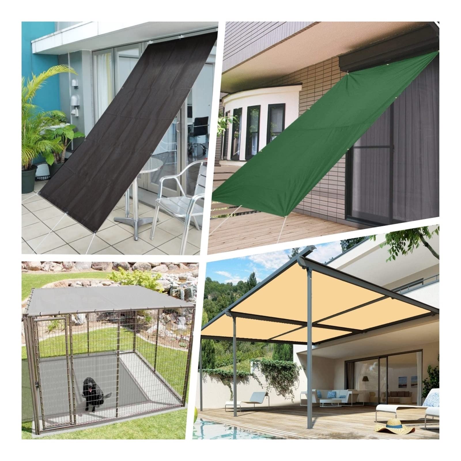 Wodoodporny prostokątny baldachim przeciwsłoneczny 1.8 x 1.8 m Pergola Patio Żagiel z darmową liną na zewnątrz Patio Ogród Trawnik Pergola Decking, Ciemny szary