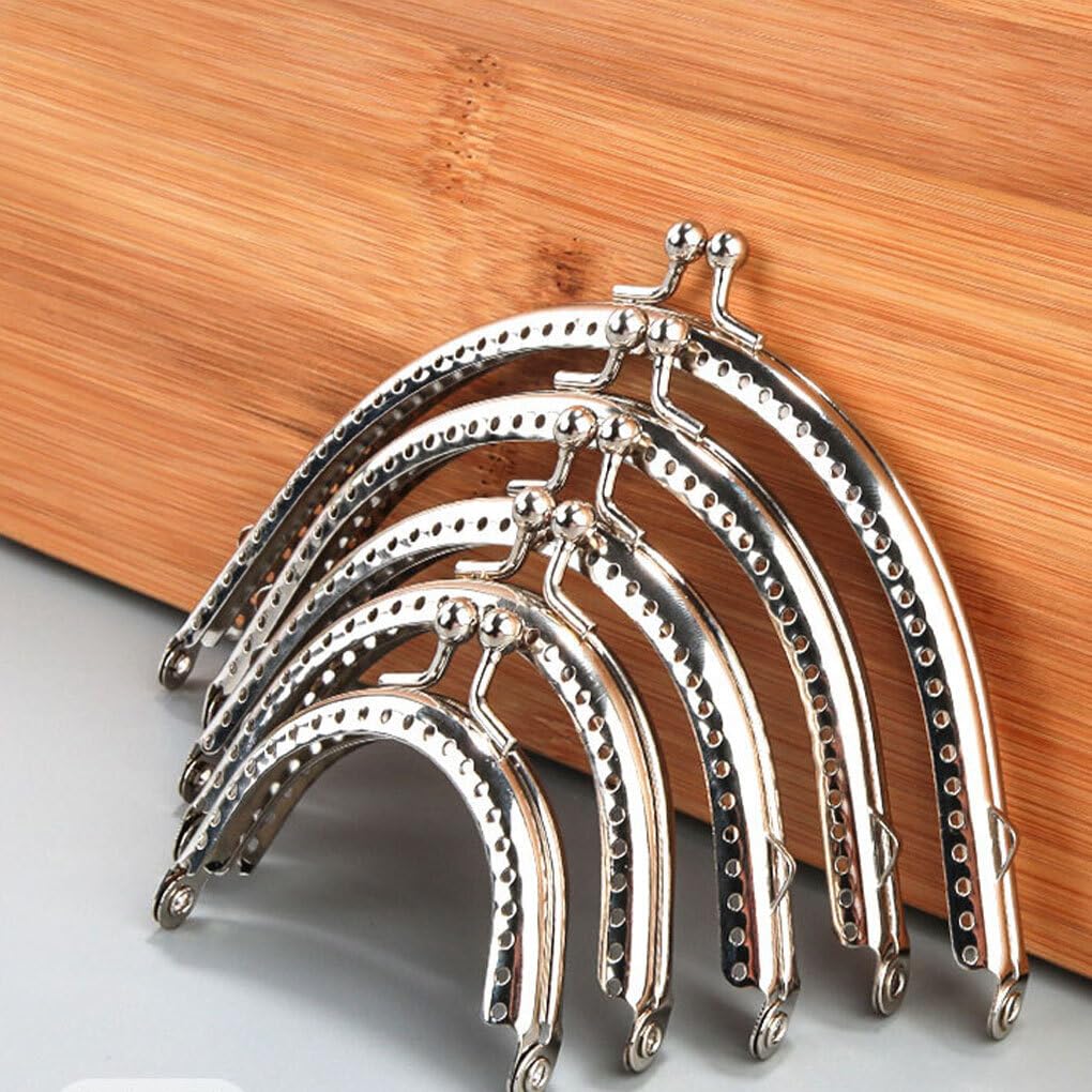 2 Serrature A Bacio Vintage In Metallo Ottone – 12,7 Cm, Con Testa Perlata, Per Borse E Cucito Creativo
