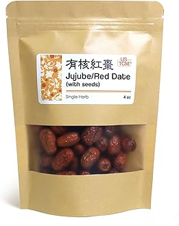 NEW PACKAGING Red Date Jujube Hongzao With Seeds 有核红枣 Dried Fruits 4 Oz