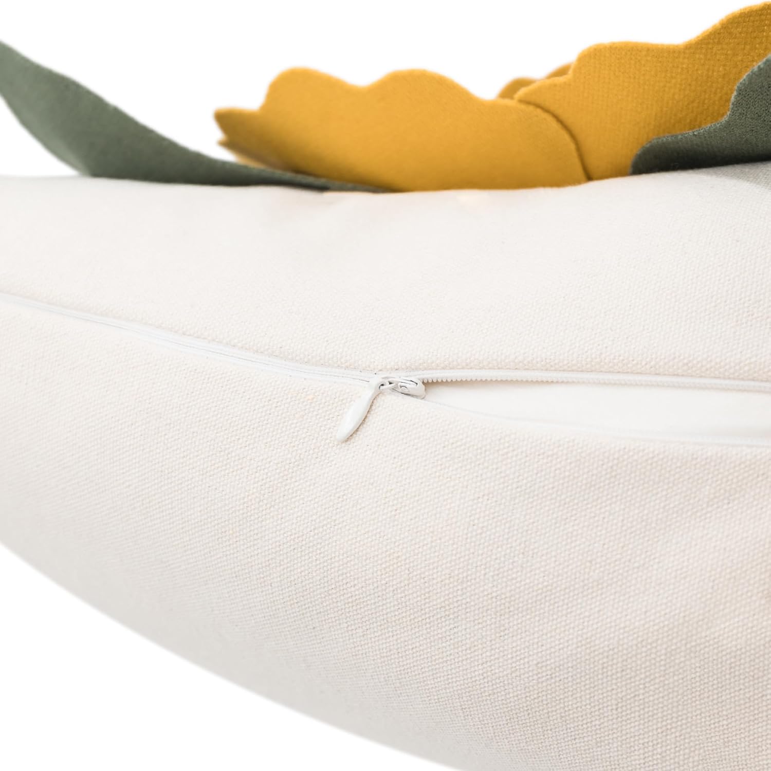 JWH Flower Throw Pillow Cover Decorative 3D Floral Accent Cushion Case Handmade Pillowcase for Car Bedroom Bed Couch Sofa 18x18 Inch Gold Yellow