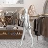 Mannequin Posing Female Mannequin Full Body Egg Head Plastic Tailor's Dummy Torso Clothes Doll with Stand Realistic Clothes Model
