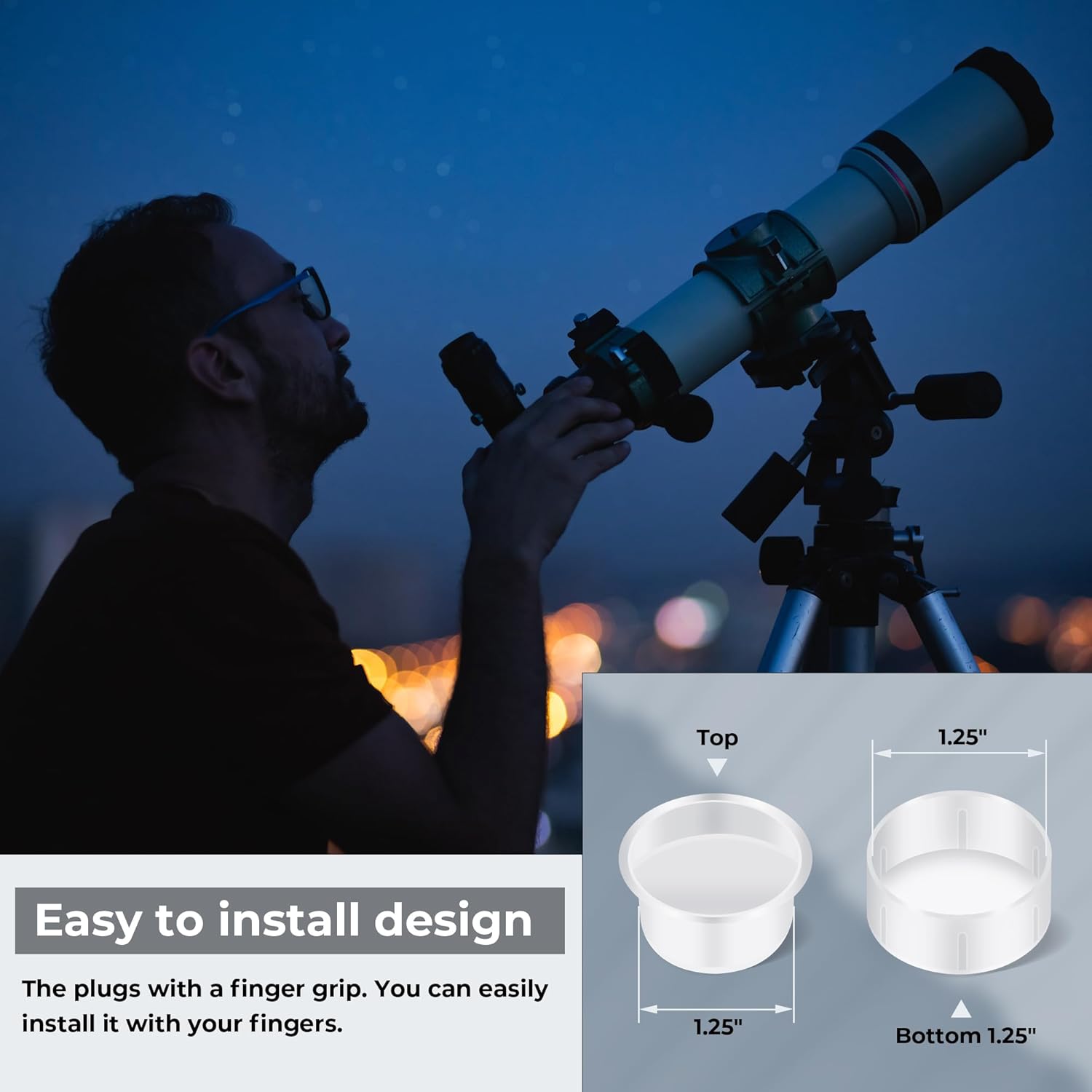 Alstar 8 Piece Eyepiece & Filter Accessory Kit - Bundle with - 7 Pair Dust Caps Set