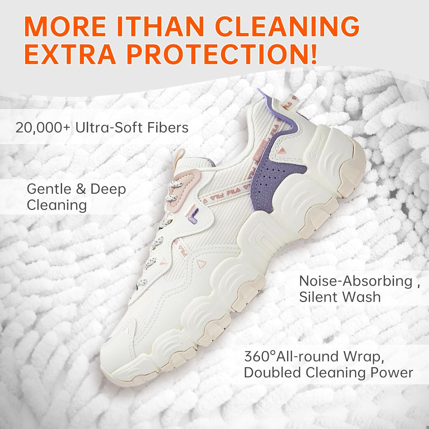 2PCS Pure white Shoe Washing Machine Bags for All Shoe Types image 2