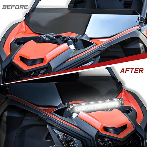 Miniatura 5 de Frokom Soporte de barra de luz en torre de choque, soporte de barra de luz LED para barra de luz delantera LED de 10 a 14 pulgadas, para Can-Am