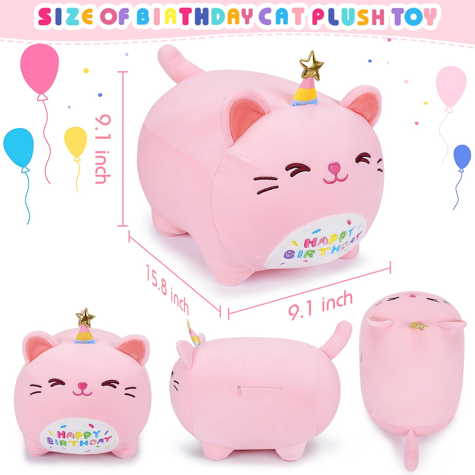 Amazon.co.jp: バレンタインデーギフト ピンク 誕生日 猫 ぬいぐるみ