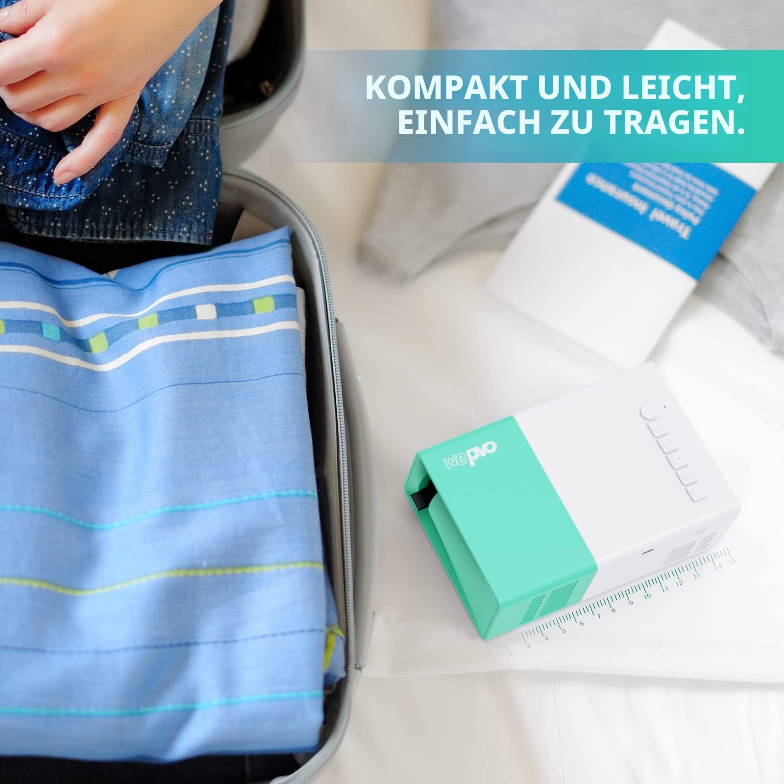 Mini Beamer Tragbar, LED-Filmprojektor Für Drinnen Und Draußen