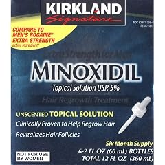 KIRKLAND Signature Extra Strength for Men Minoxidil Topical Solution 12 Fluid Ounce