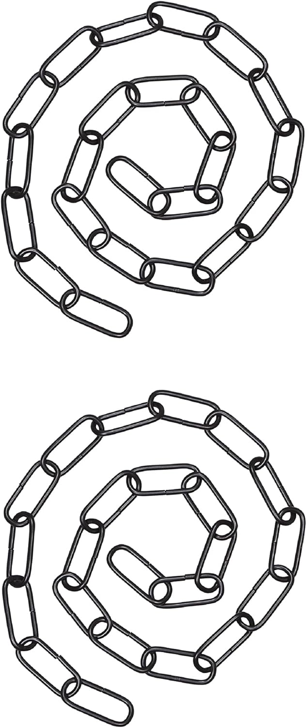 aspen creative 21120-05-2, steel 3 feet heavy duty chain for hanging up maximum weight 60 pounds-lighting fixture/swag light/plants in oil rubbed bronze, 10 gauge, set of 2