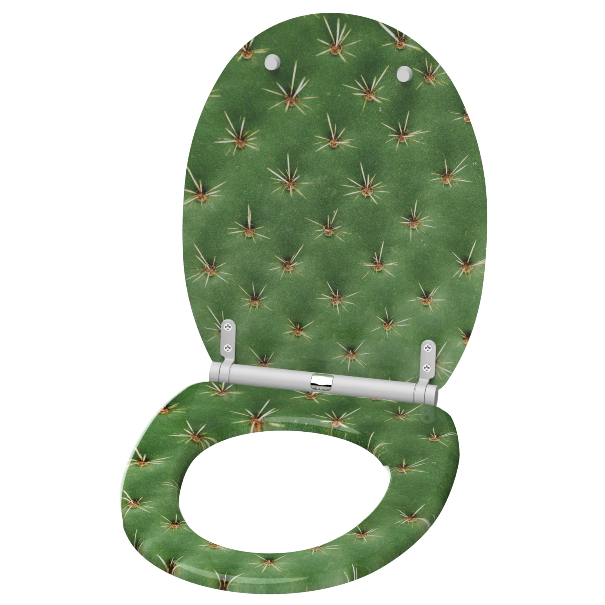 Sanilo Sedile WC con chiusura ammortizzata e sgancio rapido, il coperchio del WC può essere rimosso con la semplice pressione di un pulsante, facile montaggio dall'alto (Cactus)