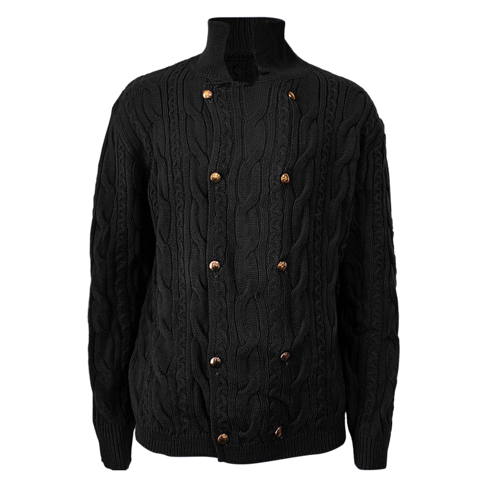 Cardigans Hombre Invierno, Chaqueta De Punto Elegante Hombre con Cuello En V Forrado con Botones De Punto Grueso Chaqueta De Transición Cálida Rebecas con Botones Y Bolsillos Suéter Otoño Invierno