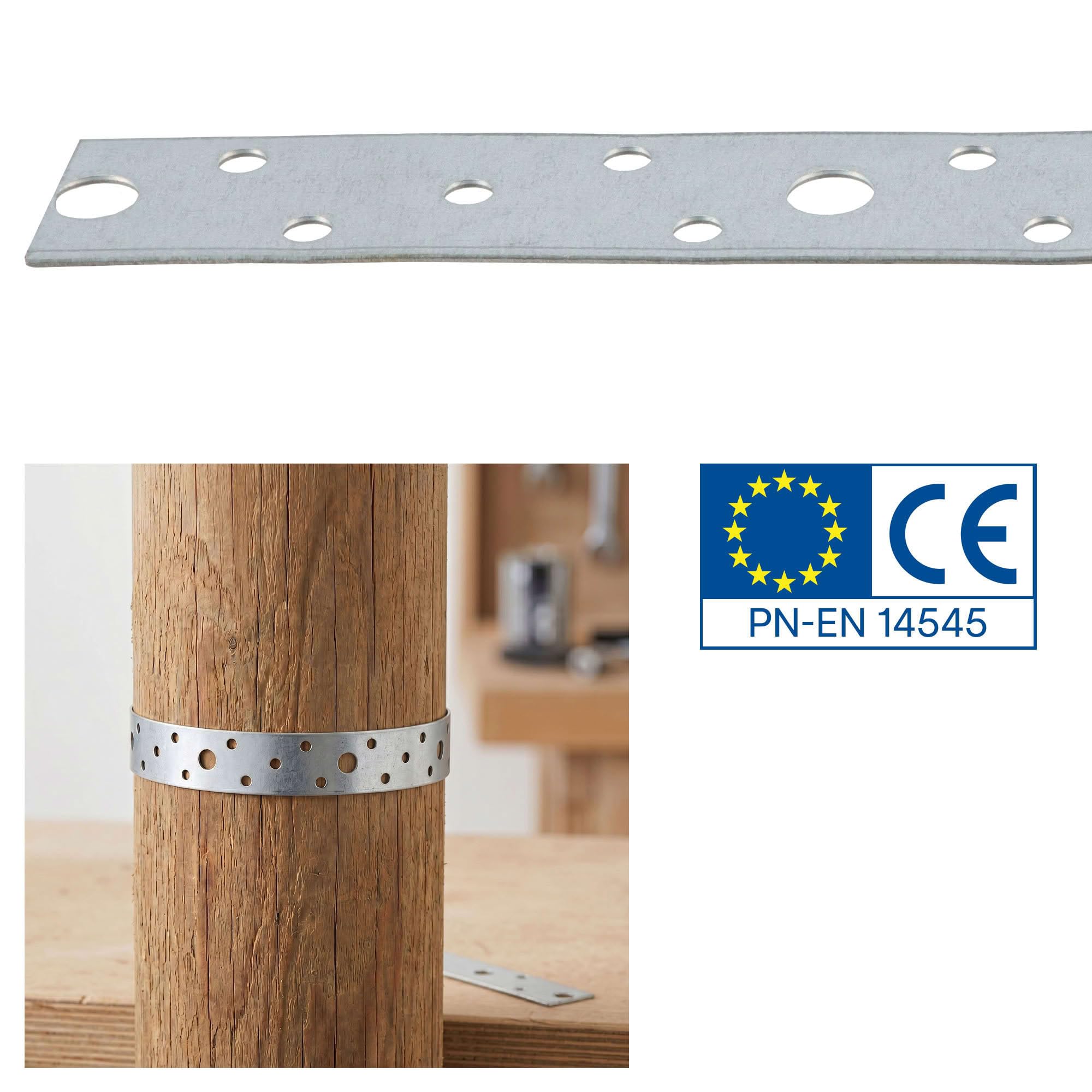 Feuillard perforé galvanisée - 20 x 0,9 mm x 25m