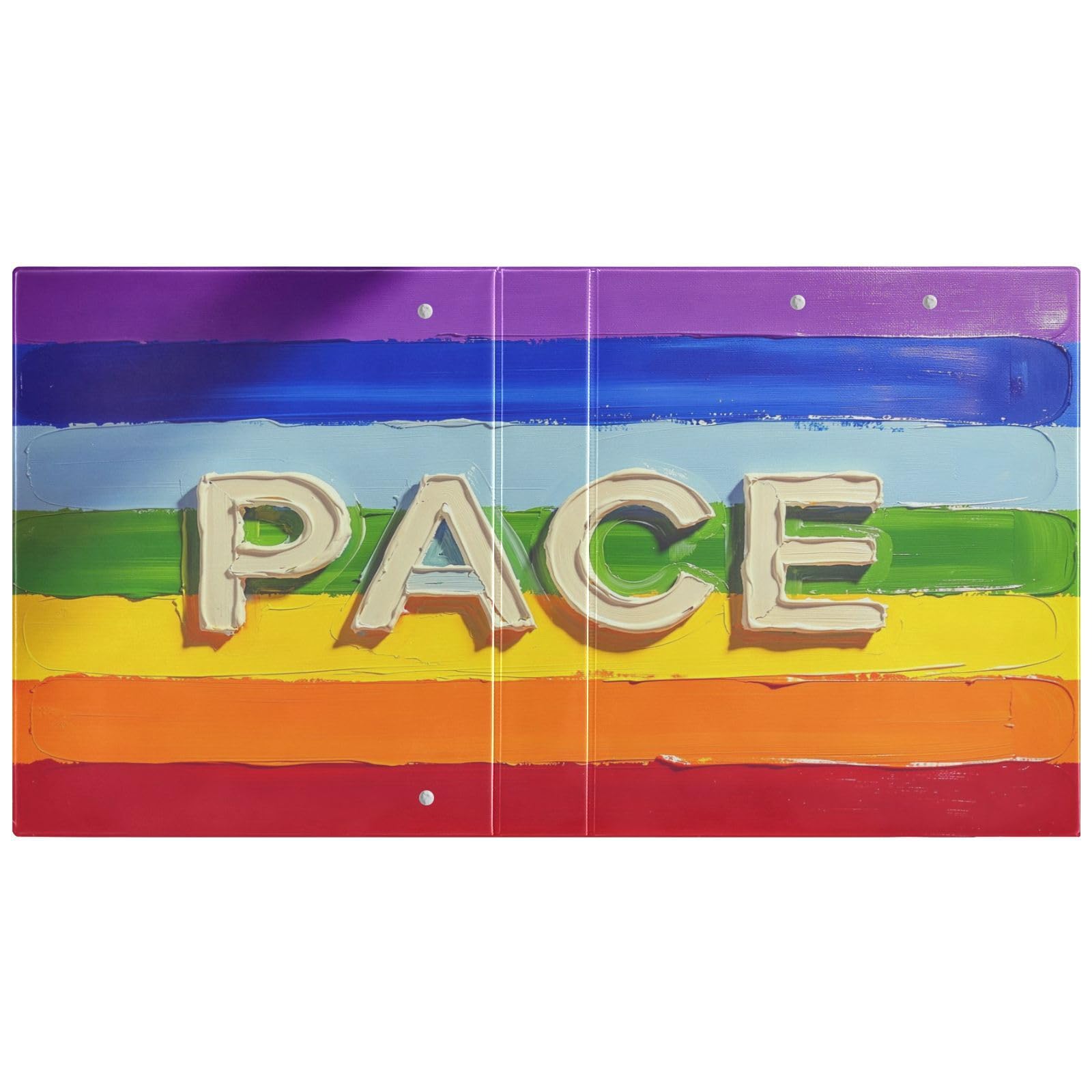 Peystean - Raccoglitore ad anelli rotondo a D da 3,8 cm con portablocco integrato, cartellina stampata su un lato, copertina rigida, confezione da 2