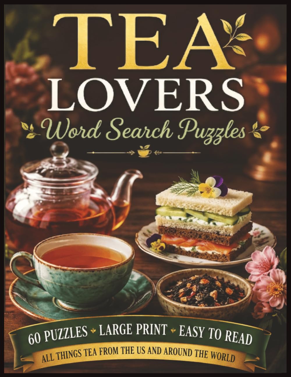 Tea Lovers Word Search Puzzles: For Tea Lovers of All Ages | 8.5 x 11 in. | 60 Puzzles | Large Print | Easy to Read! (Food & Drink Lovers)