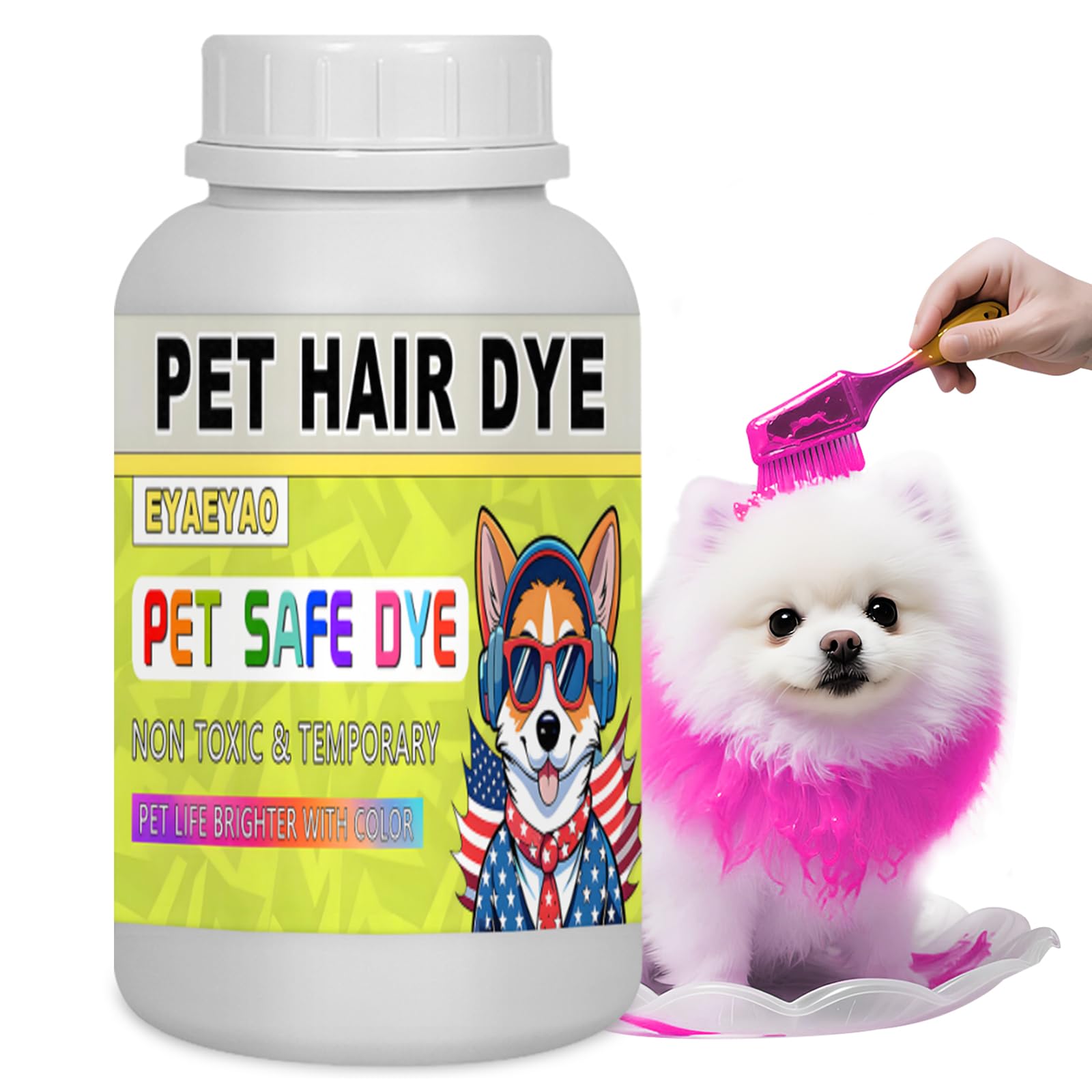Eyaeyao Hot Pink Dog Hair Dye (7 fl oz)