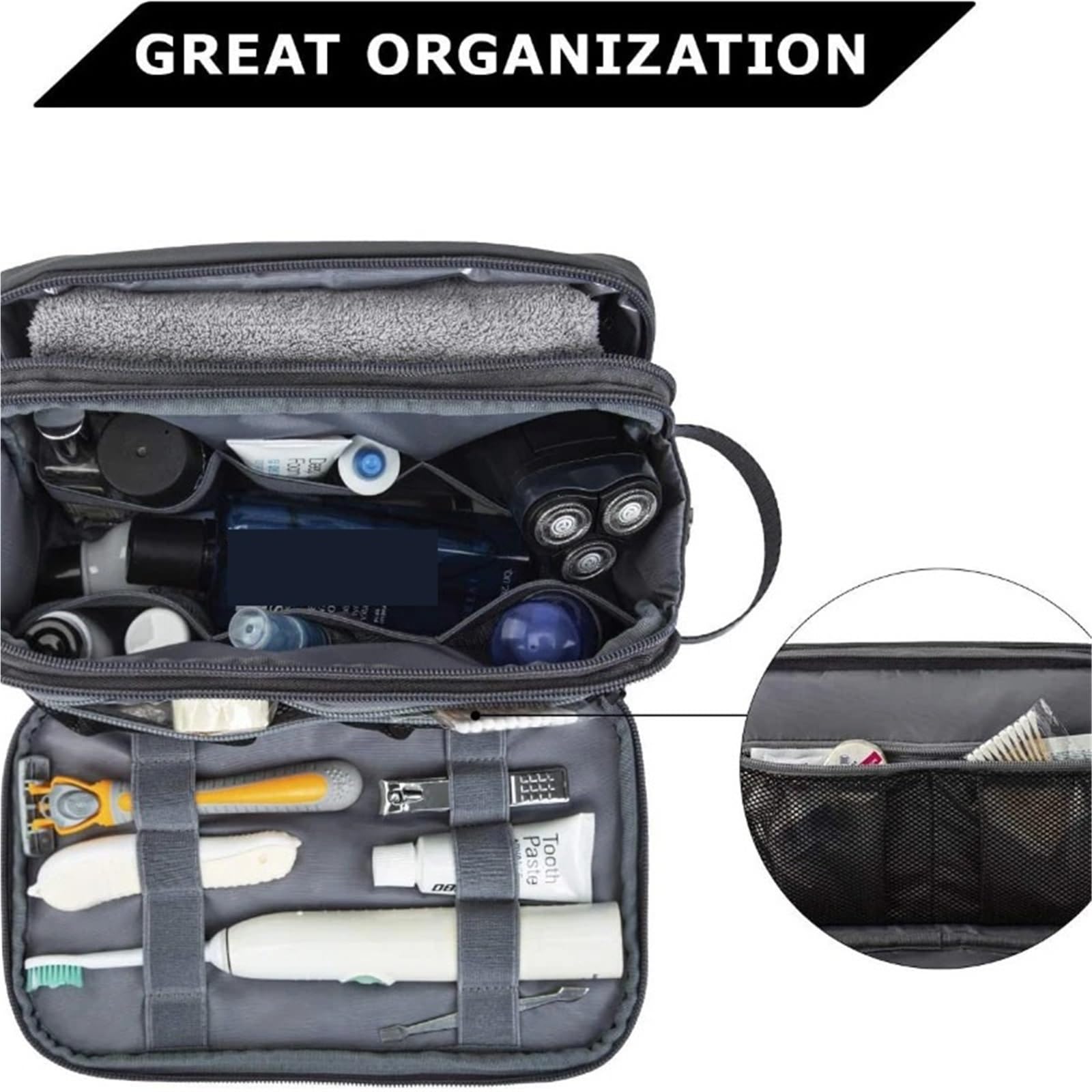 Bolsas De Aseo Neceser for hombre, organizador de artículos de tocador de viaje, bolsa de afeitar resistente al agua, accesorios de artículos de tocador, artículos esenciales for la habitación(Pink)