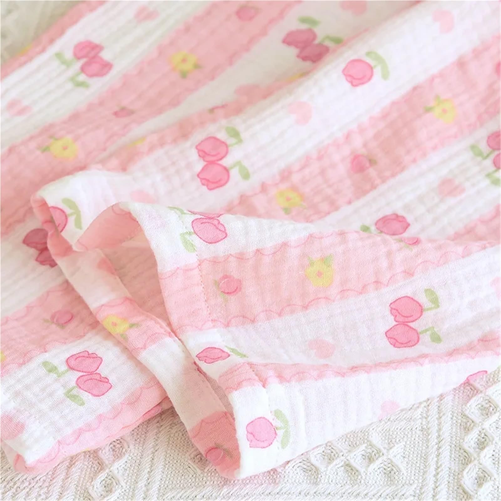 Pijamas para Mujer Pijamas Suaves a Rayas de Talla Grande, Pijama de algodón crepé, Conjunto de Ropa de Dormir Dulce, Ropa de casa de Manga Larga(M(40-50kg))