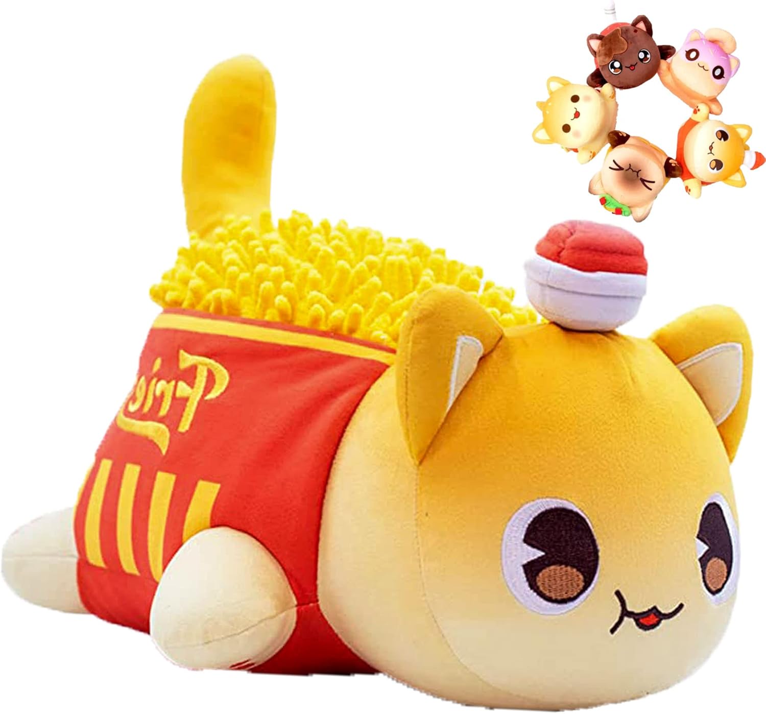 kidoggo French Fry Cat MeeMeows Plush Toy,Cat Food Plushies