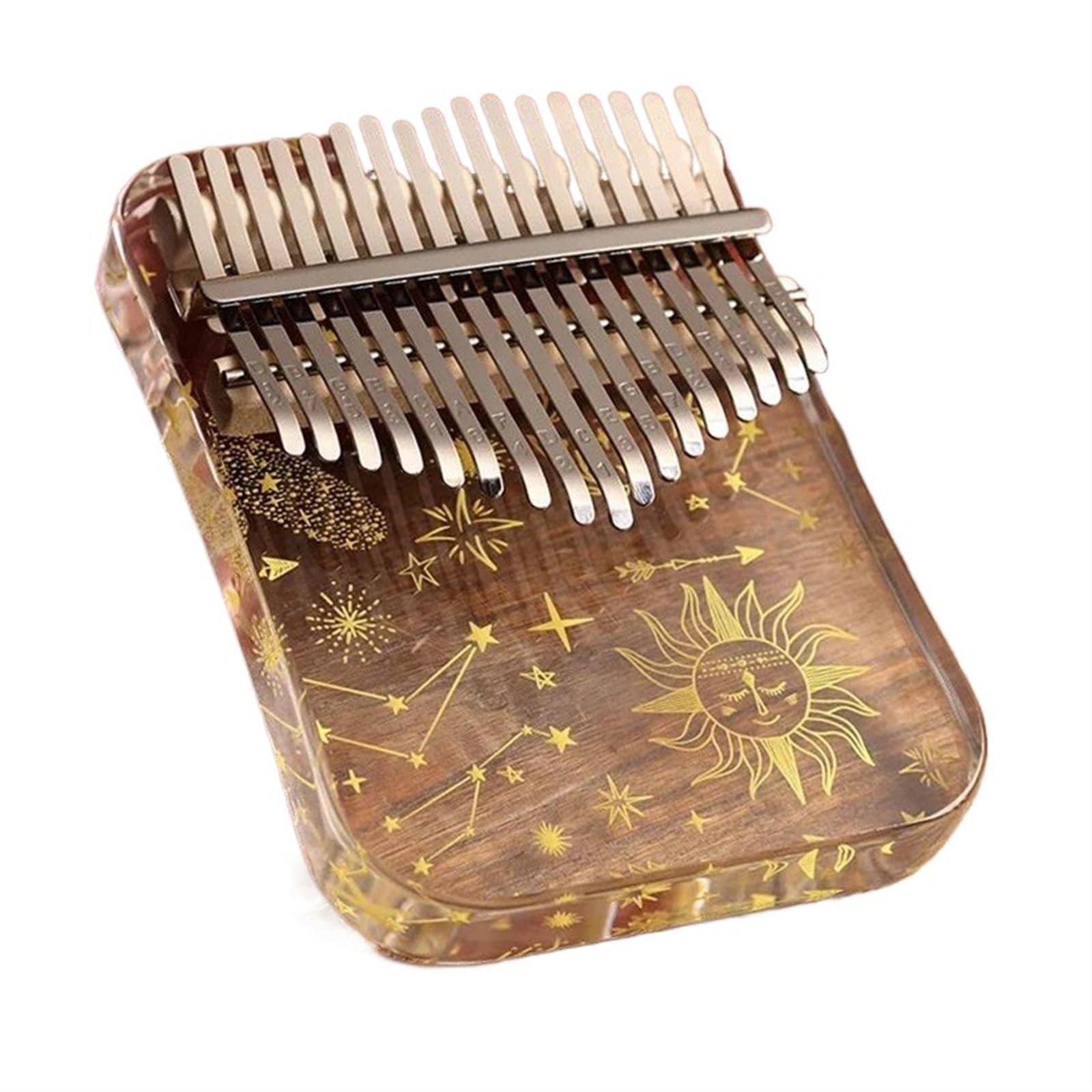 Pianino Kciukowe Kalimba 21-klawiszowy Profesjonalny Fortepian Kciukowy 21-klawiszowy Kalimba Akrylowy Instrument Klawiszowy Kciukowy(B)