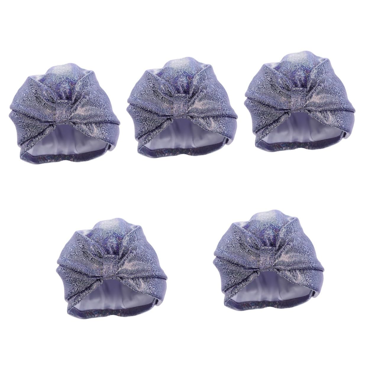 Beavorty 3 Pièces Bleu Accessoire Cheveux Tête Soleil-Holographique Court Anti-Piscine Rétro Bain Turban Brillant Élastique Oreille Haine Élastique Propre Tissu Écharpe Garder Les Femmes