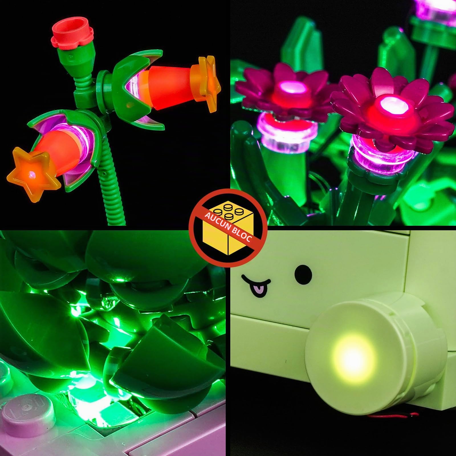 Version mise à jour du kit d'éclairage LED compatible avec Lego Rocking Plants 11506 (aucun modèle), ensemble d'éclairage décoratif Compatible avec Lego 11506 Rocking Plants en briques modèle