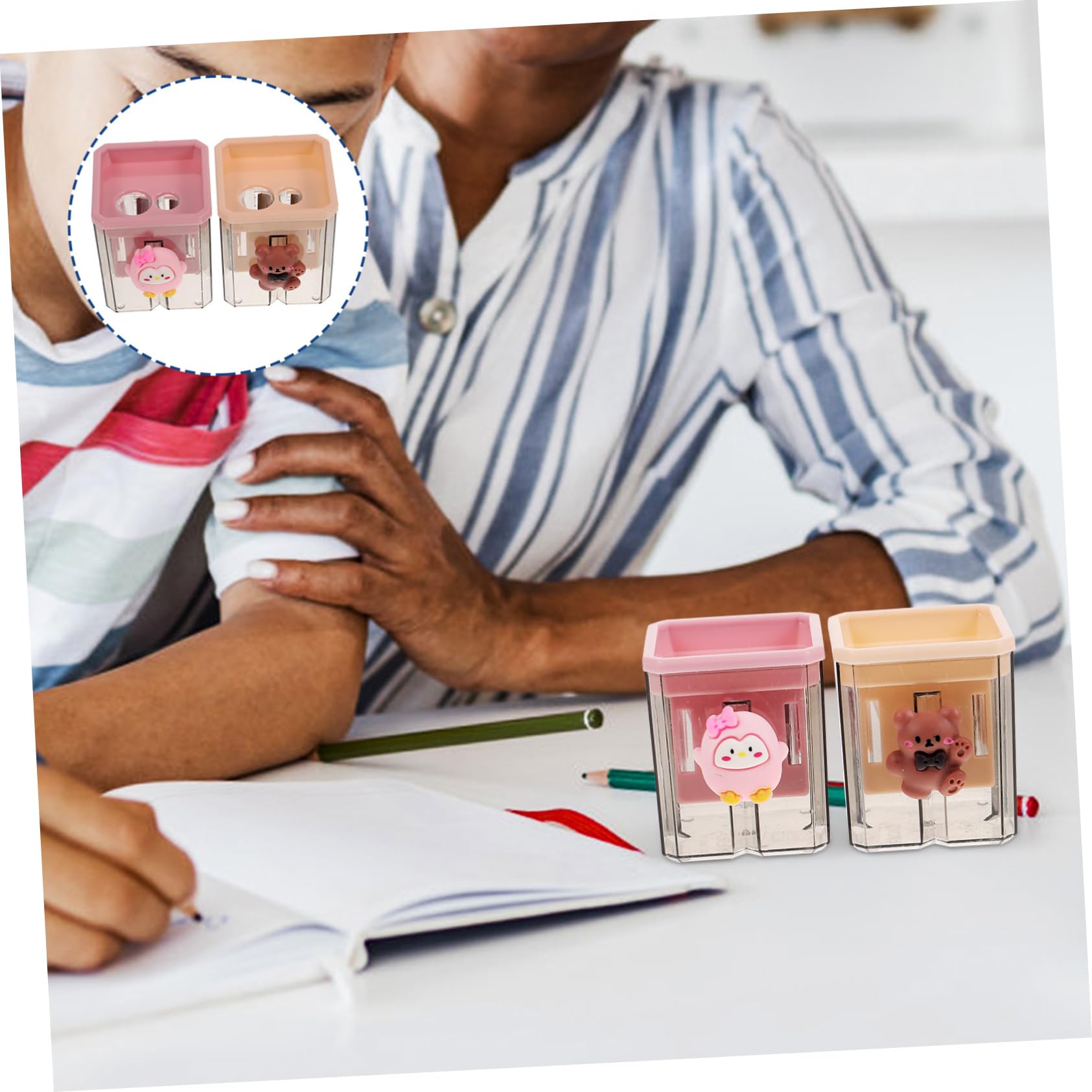 Temperamatite Manuale Per Ragazzi E Ragazze Set Di 2 Temperamatite Dal Design Compatto E Piccolo Per Forniture Scolastiche