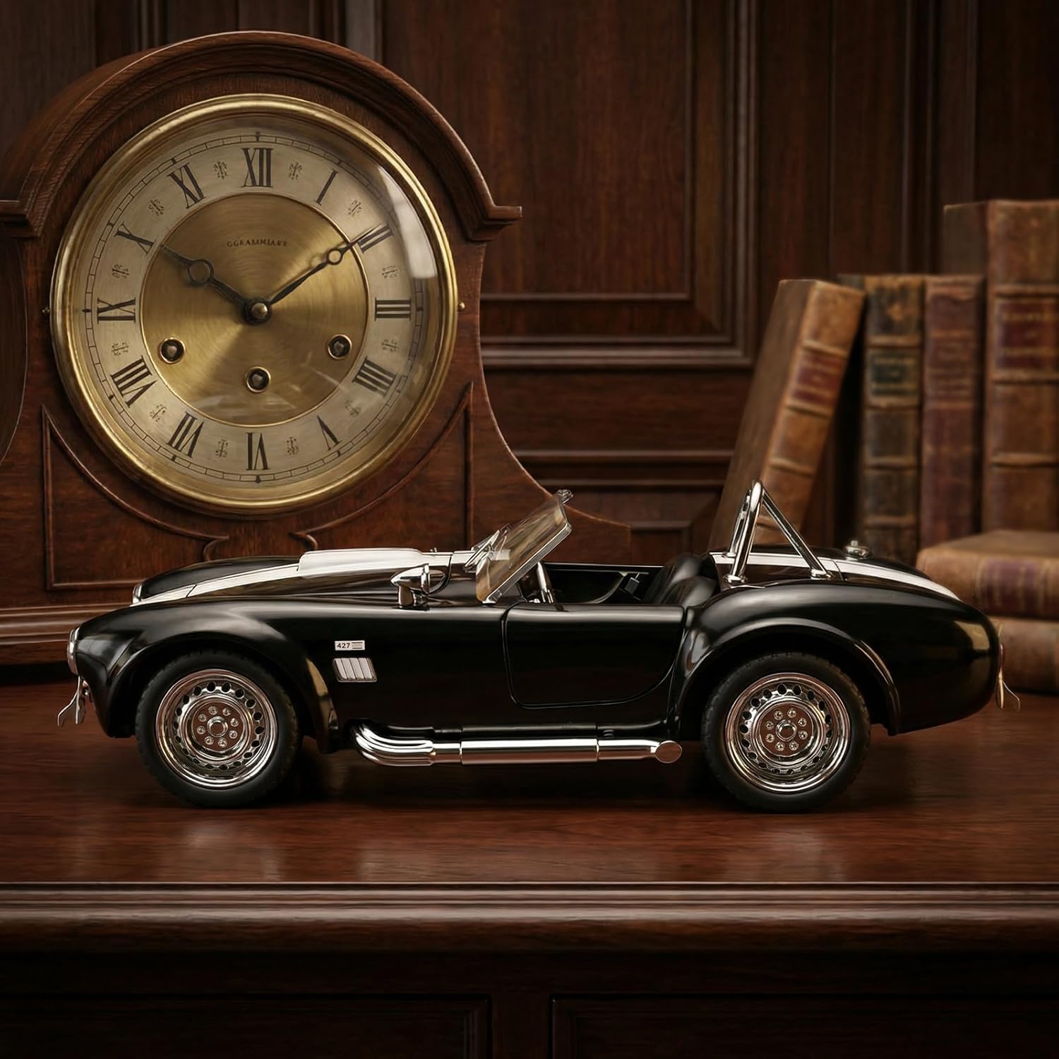 Toy Car Models 1/24 Diecast Cars 427S/C Metal Model Cars Carros De Coleccion,Model Car Kits for Adults and Kids,Pull Back Car with Lights and Sounds,Toy Cars for Boys Age 3-12（Black）