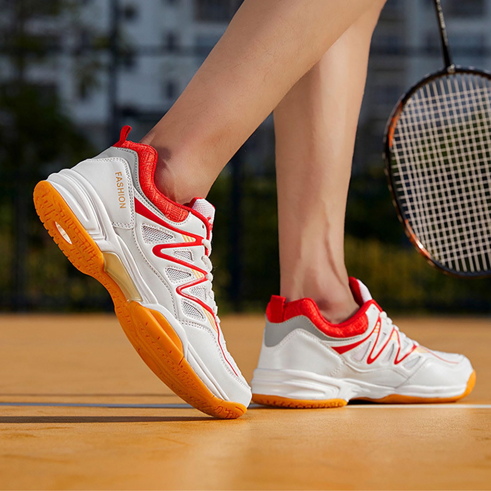 Chaussures de Badminton Respirantes,Pingpong Badminton Sneakers,Chaussures de Badminton de Tennis de Table,Badminton Baskets,Anti-Slip LéGer,pour Fitness,entraînement sur Terrain