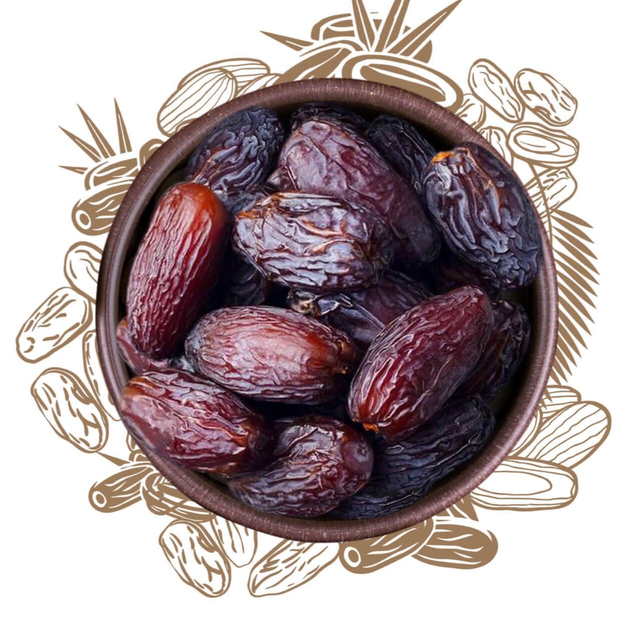 Sunnah Shop® Premium Jumbo Medjool Datteln 5KG aus Palästina | Medjoul Datteln | Königsdatteln aus frischer Ernte - 100% natürliche Süße ohne Zuckerzusatz, vegane Süßigkeiten