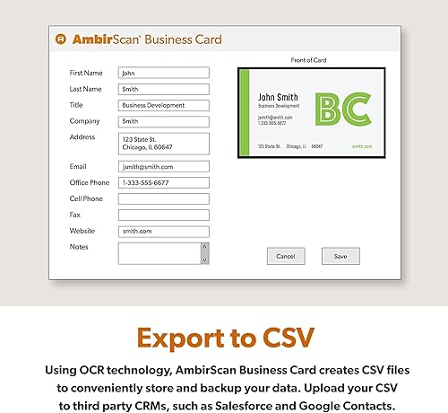 Miniatura 6 de Ambir TravelScan Pro Go Bundle - Escáner compacto portátil alimentado por USB, tarjetas de presentación y recibos para PC con Windows con funda de