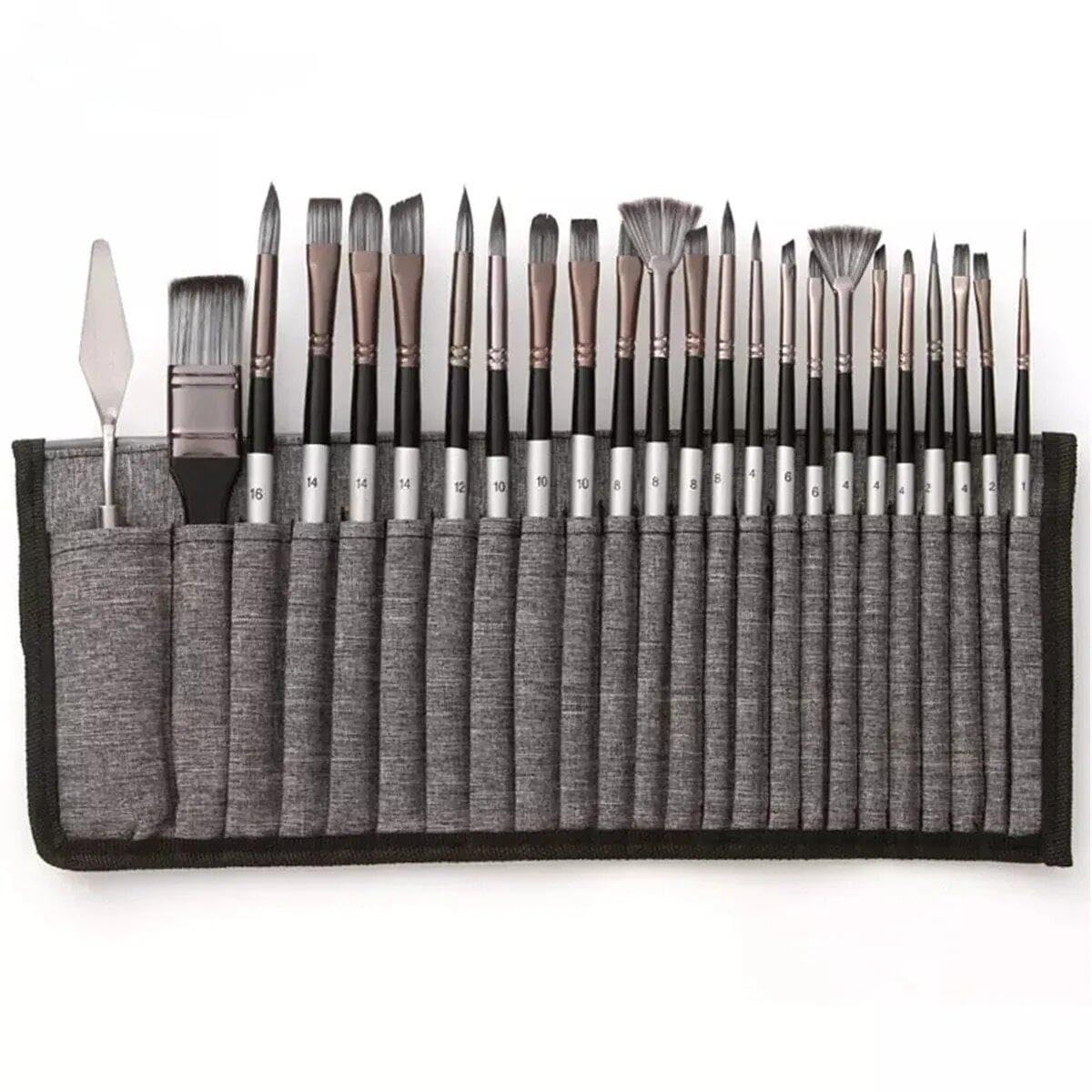 Ensemble de pinceau avec rouleau en tissu pour ranger et protéger vos brosses