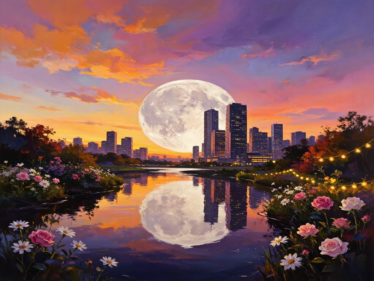 5D Diamond Painting Kit Luna Diamond Painting Grandi 100x70cm G-2ESG4