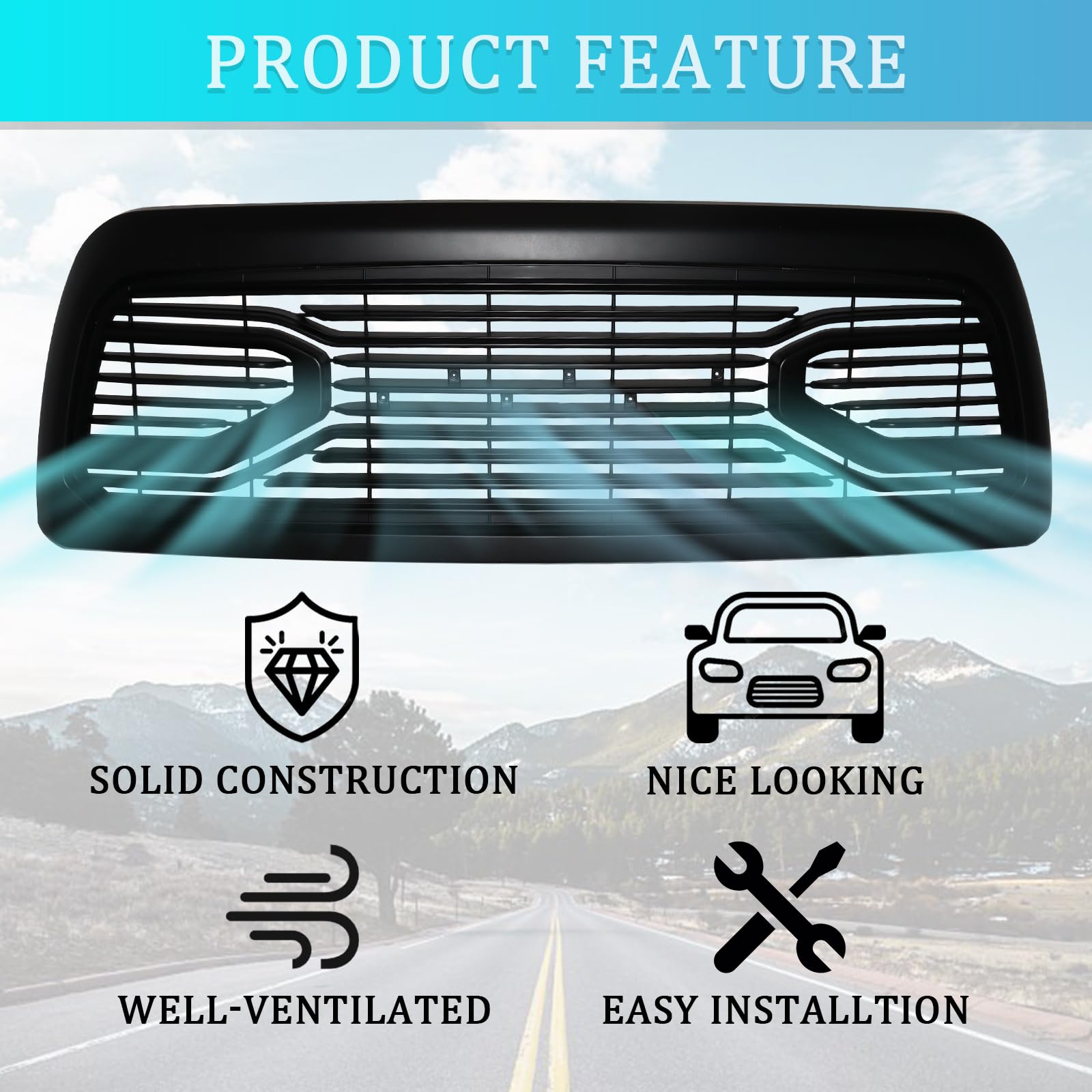 HAQQI Front Grill w/Letters Compatible with - Product View